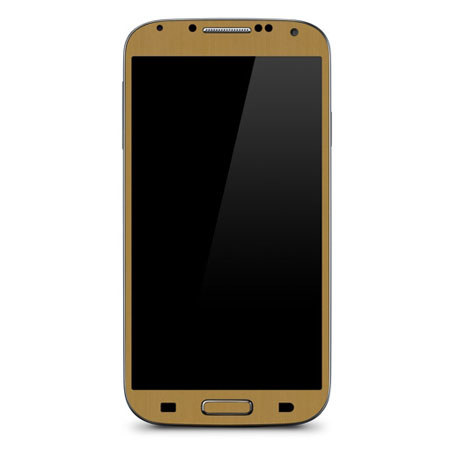 SlickWraps Metal Wrap Skin for Samsung Galaxy S4, Brushed Gold