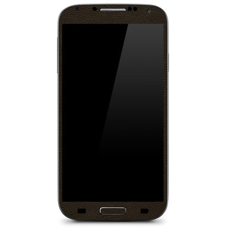 SlickWraps Wrap Skin for Samsung Galaxy S4, Brown Leather
