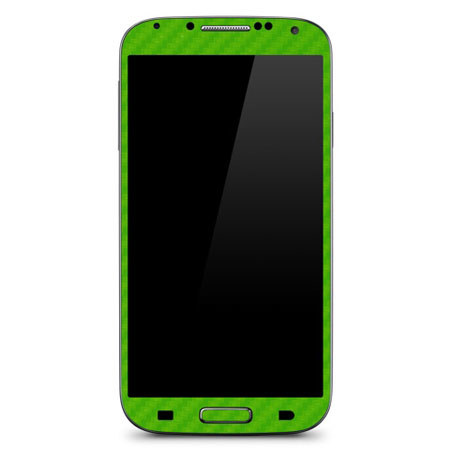 SlickWraps Carbon Fiber Skins for Samsung Galaxy S4, Green