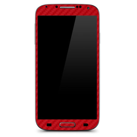 SlickWraps Carbon Fiber Skin for Samsung Galaxy S4, Red