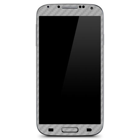SlickWraps Carbon Fiber Skin for Samsung Galaxy S4, Silver