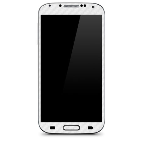 SlickWraps Carbon Fiber for Samsung Galaxy S4, White