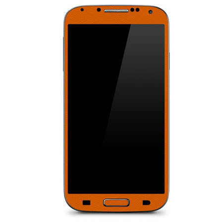 SlickWraps Leather Skin for Samsung Galaxy S4, Orange