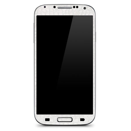 SlickWraps Alligator Leather Wrap for Samsung Galaxy S4, White