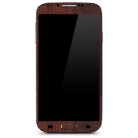 SlickWraps Wood Skin Case for Samsung Galaxy S4, Mahogany