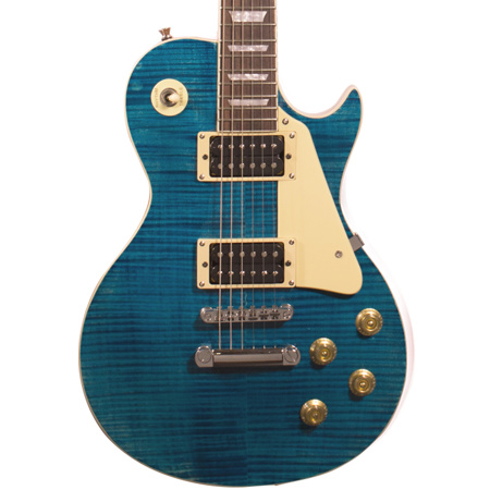 Sawtooth Heritage Series Electric Guitar, Rosewood Fretboard, Cali Blue Flame
