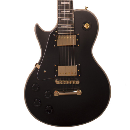 Sawtooth Heritage Series Left-Handed Electric Guitar, Ebony, Satin Black