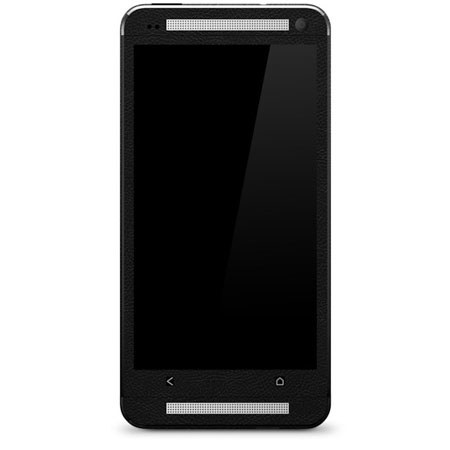 SlickWraps Leather Skin for HTC One, Black