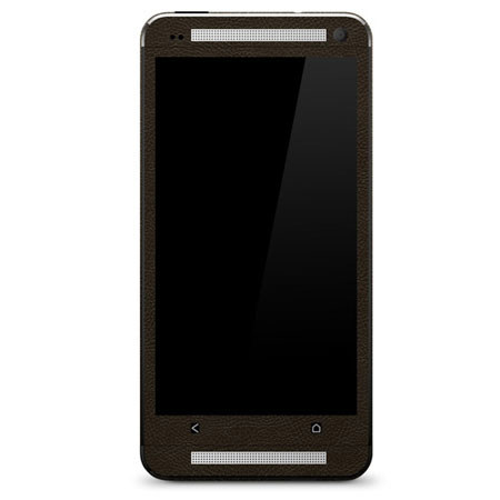 SlickWraps Leather Skin for HTC One, Brown