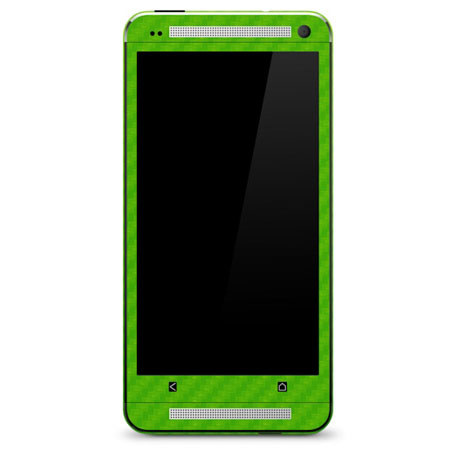SlickWraps Carbon Fiber Skin for HTC One, Green