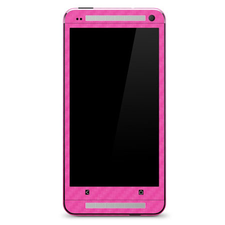 SlickWraps Carbon Fiber Skin for HTC One, Pink