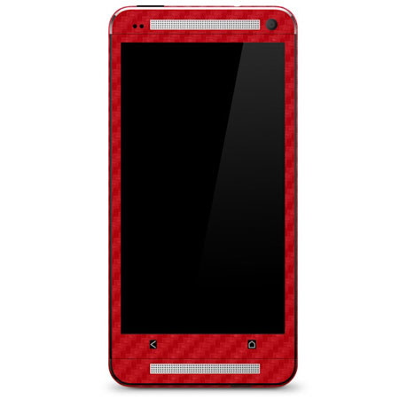 SlickWraps Carbon Fiber Skin for HTC One, Red