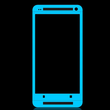 SlickWraps Glow Skin for HTC One, Blue