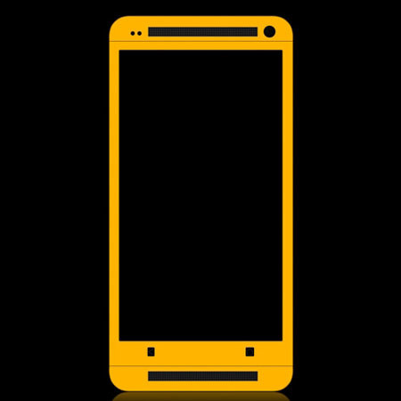 SlickWraps Glow Skin for HTC One, Orange