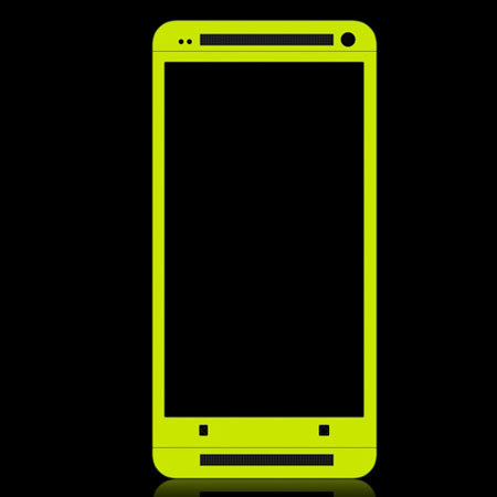 SlickWraps Glow Skin for HTC One, Yellow