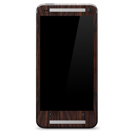 SlickWraps Wood Skin for HTC One, Ebony