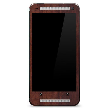 SlickWraps Wood Skin for HTC One, Mahogany