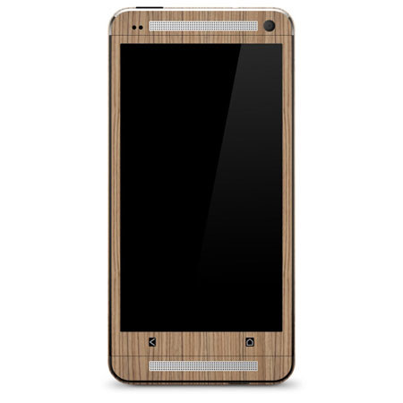 SlickWraps Wood Skin for HTC One, Zebra
