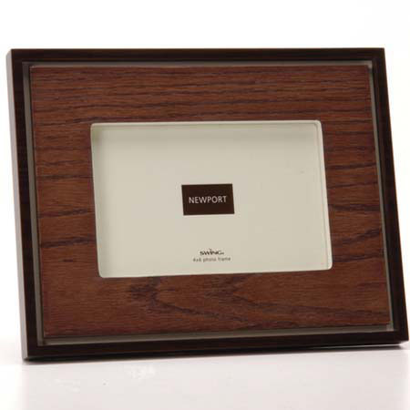 Swing Crewe Wood Frame for 4x6in Photo, Espresso Brown