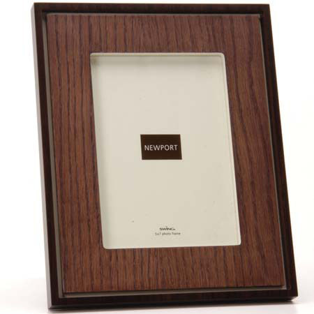 Swing Crewe Wood Frame for 5x7in Photo, Espresso Brown