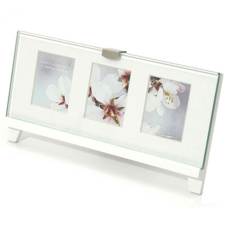 Swing Easel Frame Wood Picture Frame w/Easel Style Stand f/Three 2.5x2.75" Photo