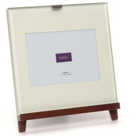 Swing Easel Wood Frame,Stand for 4x6in Photo, Walnut