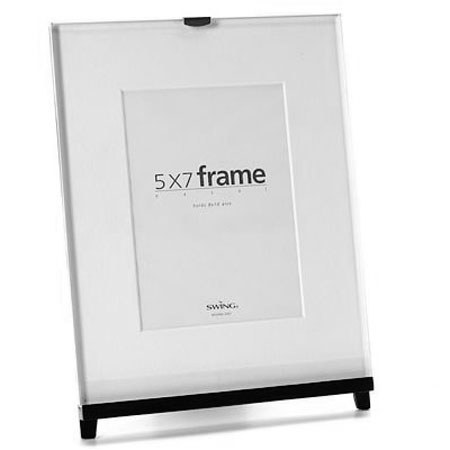 Swing Easel Wood Frame,Stand for 8x10in Photo, Black