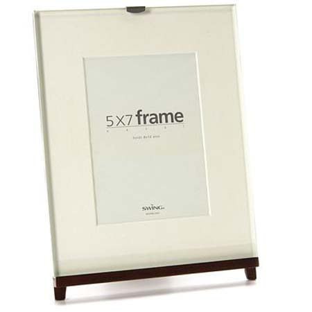 Swing Easel Wood Frame,Stand for 8x10in Photo, Walnut