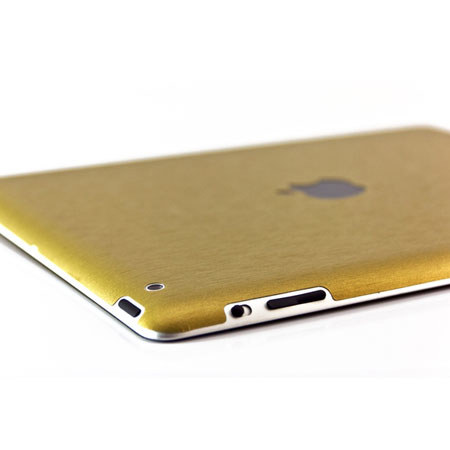 SlickWraps Metal Series Brushed Wrap for iPad 3 & 4, Gold