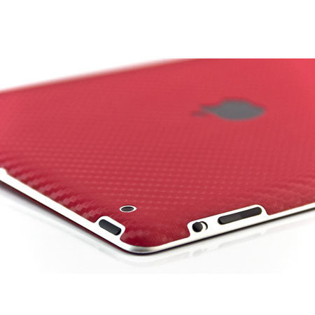SlickWraps Carbon Fiber Wrap for iPad 3 & 4, Red