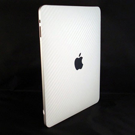 SlickWraps Carbon Fiber Wrap for iPad 3 & 4, White