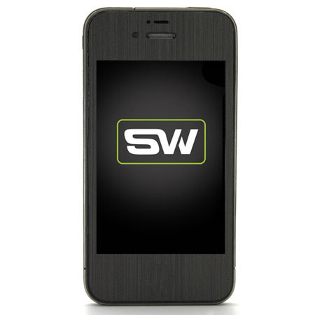 SlickWraps Metal Wrap for iPhone 4, Brushed Onyx