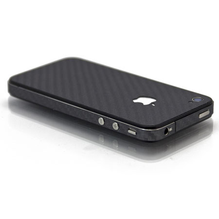 SlickWraps Carbon Fiber Full Body Wrap for iPhone 4/4S, Gun Metal