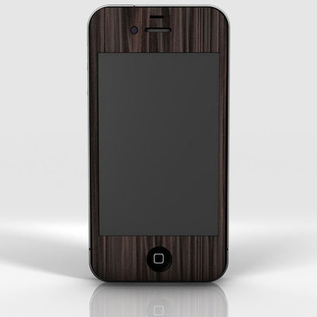 Slickwraps Ebony Wood Full Body Wrap for iPhone 4/4s