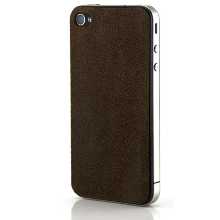 SlickWraps Gamuza Ultrasuede Wrap for iPhone 4, Brown