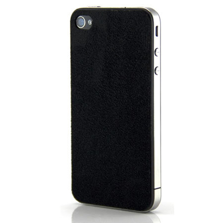 SlickWraps Gamuza Ultrasuede Wrap for iPhone 4, Black