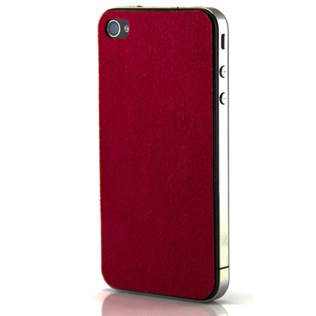 SlickWraps Carbon Fiber Full Body Wrap for iPhone 4, Red