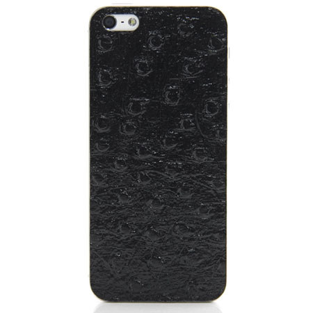 SlickWraps Ostrich Leather Wrap for iPhone 5, Black