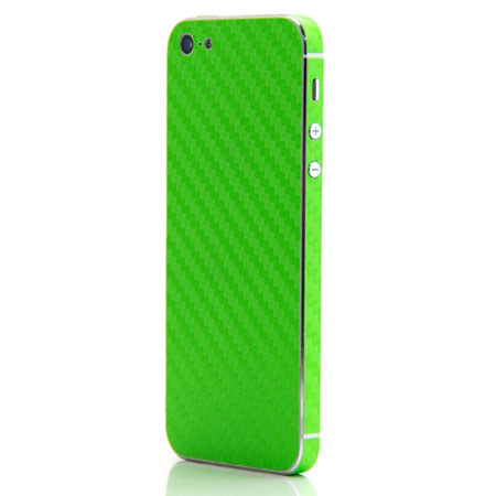 SlickWraps Carbon Fiber Wrap for iPhone 5, Green