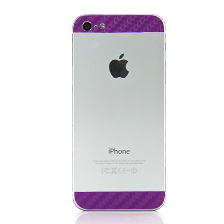 SlickWraps Carbon Fiber Wrap for iPhone 5, Purple