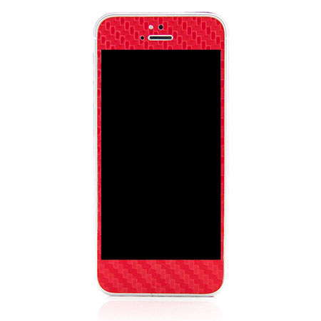 SlickWraps Carbon Fiber Wrap for iPhone 5, Red