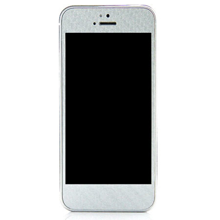 SlickWraps Carbon Fiber Wrap for iPhone 5, Silver