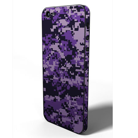 SlickWraps Camo Series Protective Film for iPhone 5, Purple Camo