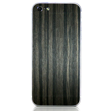SlickWraps Wood Series Wrap for iPhone 5, Gold Flake Ebony
