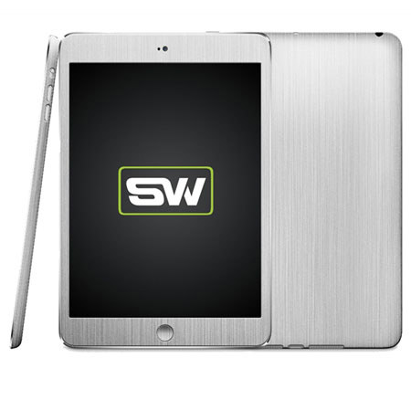 SlickWraps Metal Brushed Wrap for iPad Mini, Stainless Steel