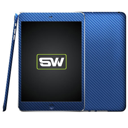SlickWraps Carbon Fiber Wrap for iPad Mini, Blue