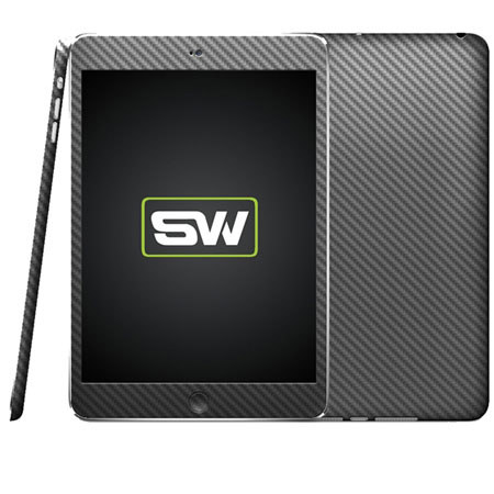 SlickWraps Carbon Fiber Wrap for iPad Mini, Gun Metal