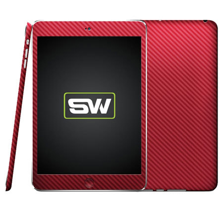 SlickWraps Carbon Fiber Wrap for iPad Mini, Red