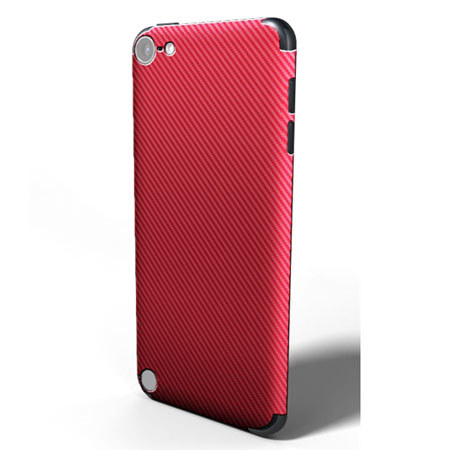 SlickWraps Carbon Fiber Wrap for iPod Touch 5, Red