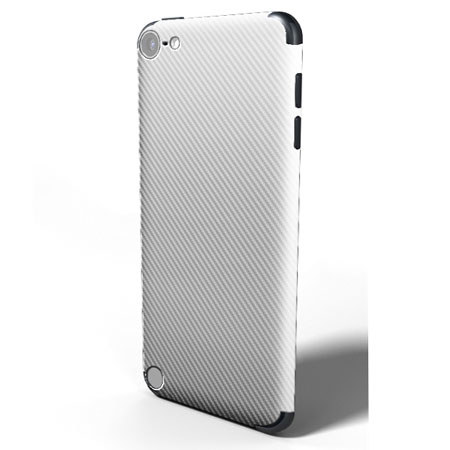 SlickWraps Carbon Fiber Wrap for iPod Touch 5, Silver